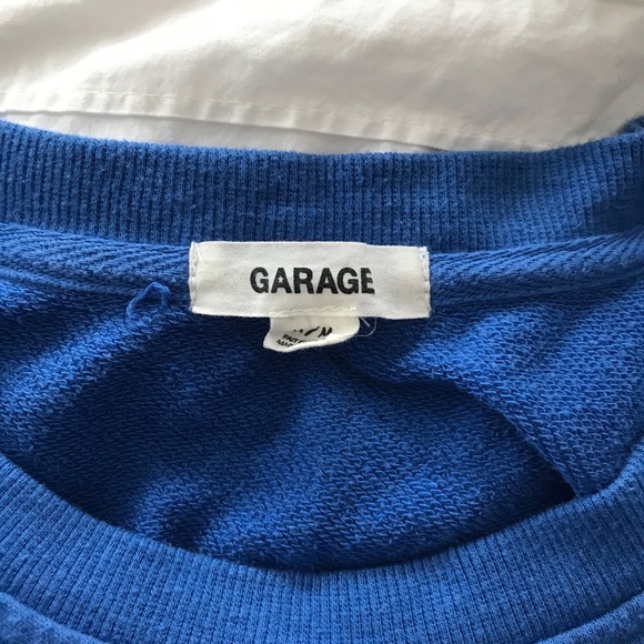 Dark Blue Cropped Sweatshirt - Picture 2 of 3